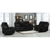 9135 - Reclining Set - Black Leather Air