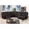 F14 - Leather Reclining Sectional - Brown