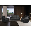 Lyon - Grey Genuine Leather Sofa, Loveseat and Chair