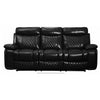 9135 - Reclining Set - Black Leather Air