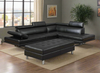 Oscar - Leatherette Sectional  - White or black (Ottoman available)