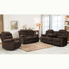 6059 - Reclining Sofa, Loveseat and Chair Set - Brown Fabric
