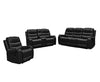 8837 - Reclining Sofa, Loveseat and Chair Set - Black
