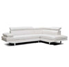9782 - Leatherette Sectional  - White - Right or Left Chaise (Ottoman available)