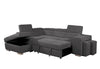 Bertina - Pull-out Sleeper Sectional with Storage Ottoman
