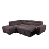 1096 - Pull-out Sleeper Sectional with Storage Ottoman Mushroom