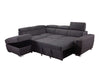 1096 - Pull-out Sleeper Sectional with Storage Ottoman Grey