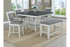 2727CG - Fulton Chalk and Grey Counter Height 6 Piece Dining Set