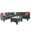 HL5543 - Brown Sectional with Ottoman